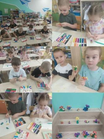 Лепка "Цветы для мамочки"